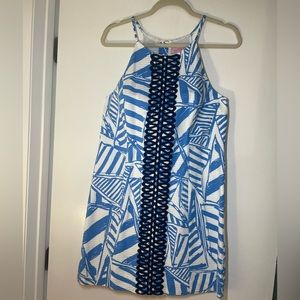 Blue and white Lilly Pulitzer shift dress size 10